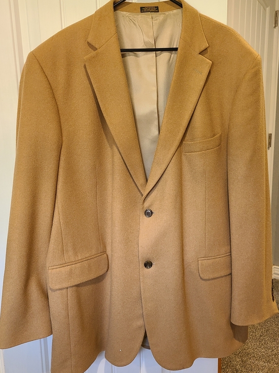 Stafford Other - Stafford Wool & Camel Hair Tan Men's Sport Coat - Notch Lapel Two-Button Blazer